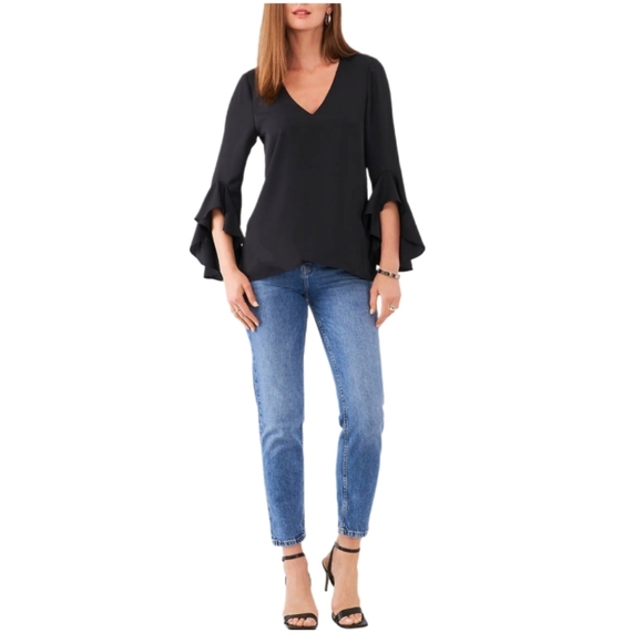 🦇🍂 NWT ! Batwings BLOOMS IN The City Black Belle Sleeve w/ Cold Shoulders - Picture 5 of 9